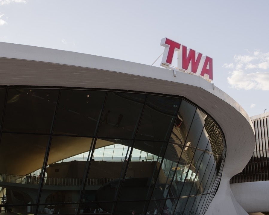 The TWA Hotel at JFK Airport, formerly the TWA Flight Centre designed by Eero Saarinen