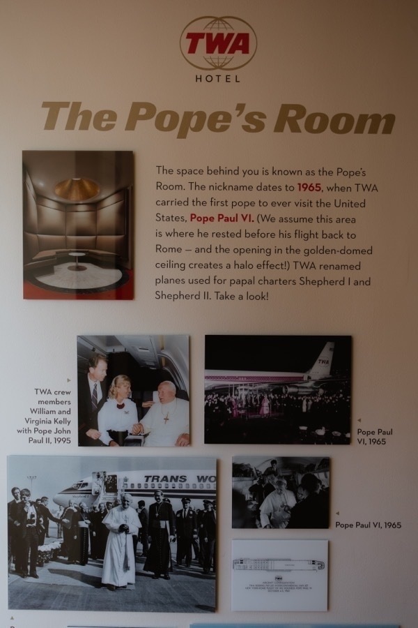 Inside the TWA Hotel at JFK Airport