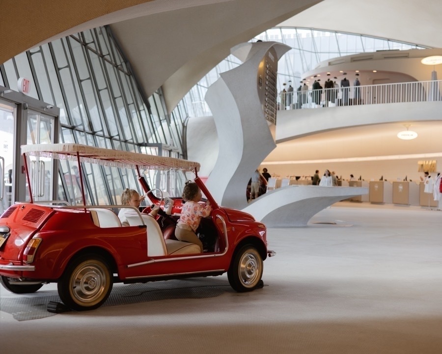 Inside the TWA Hotel at JFK Airport